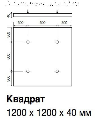 Схема крепления квадратных панелей Optima L Canopy